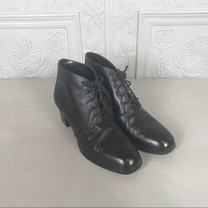 Victoria Austin Limited Soft Black Leather Lace Up Bootie